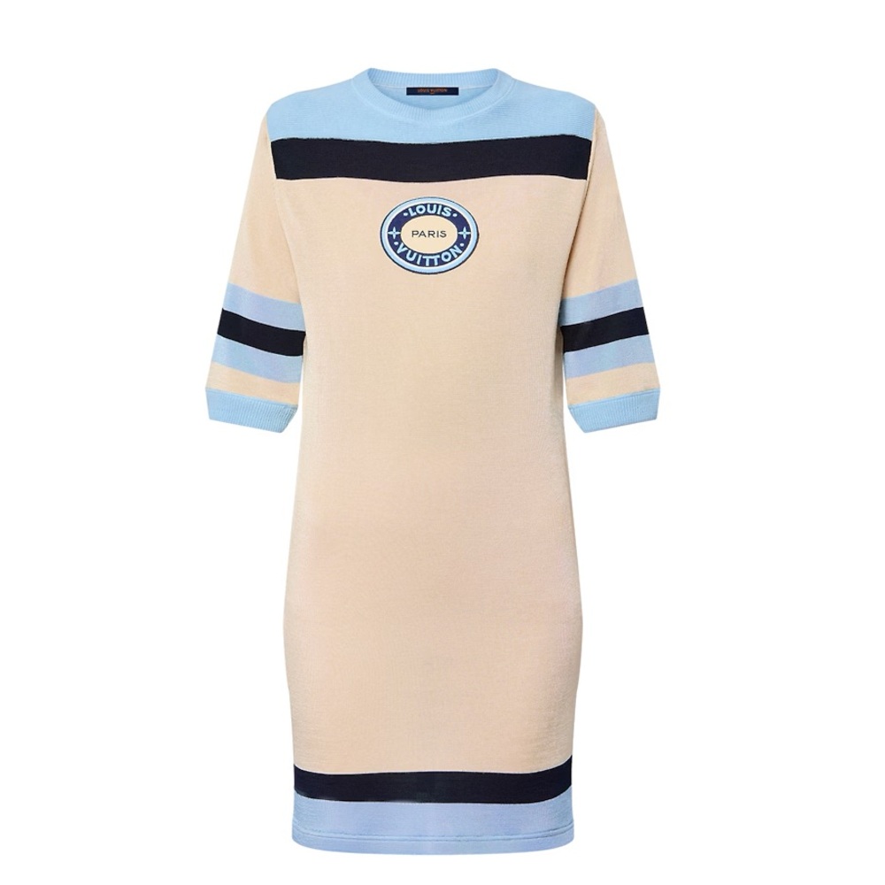 Louis Vuitton Knit Basketball Dress 3 -quarter sleeve oval Louis Vuitton patch.